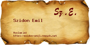Szidon Emil névjegykártya